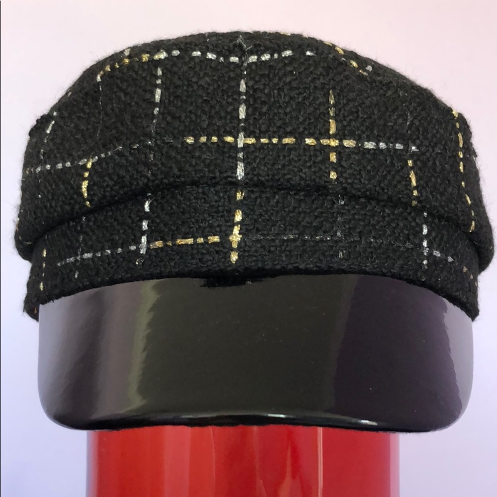 Black Plaid Fiddler Cap